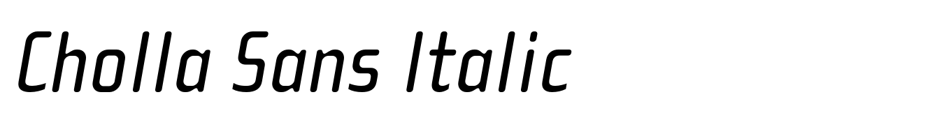 Cholla Sans Italic